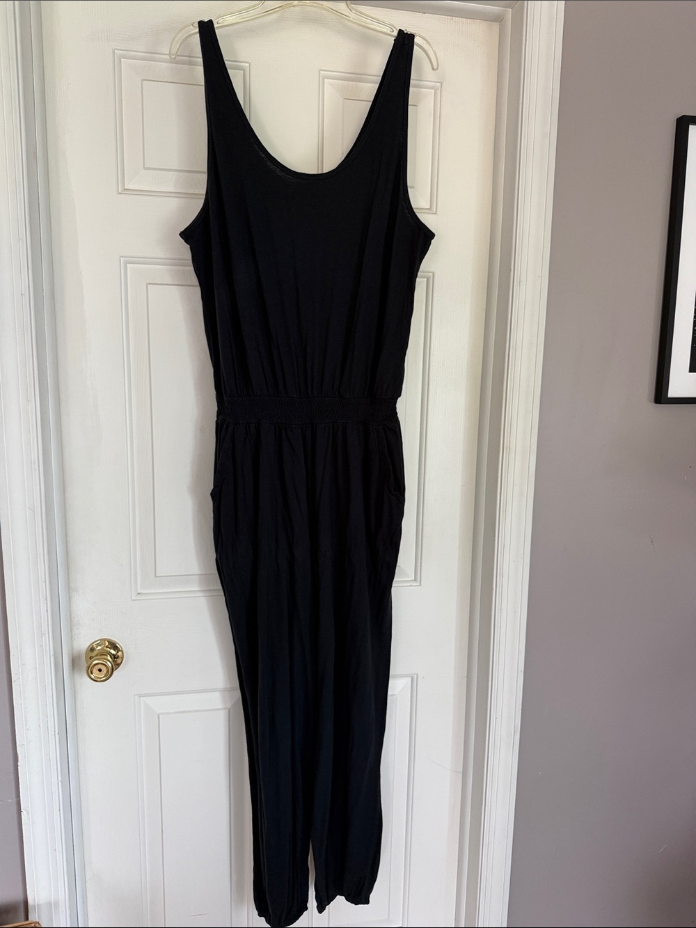 Aerie Classic Black Sleeveless Jumpsuit